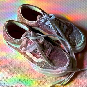Size 12.5 Vans Old School Glitter Pink Sneaker